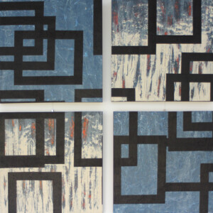 DESTINO IV. Políptico. nºI,II,III,IV. Técnica mixta S/Tabla. 60x60cm c/u. 2018